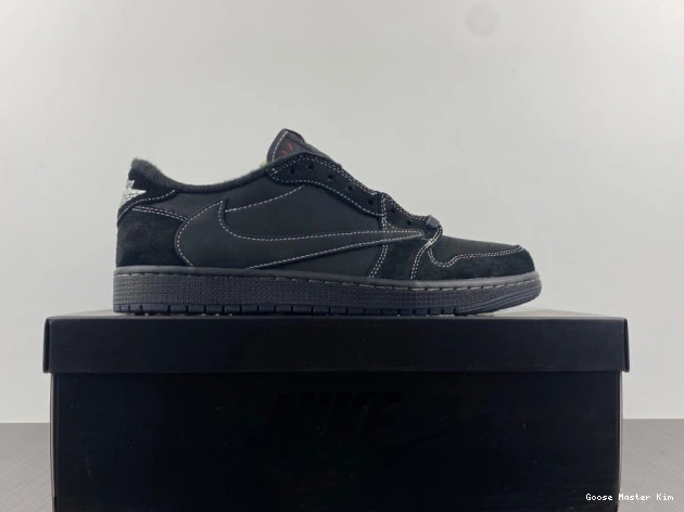 DM7866-001 Low Retro 1 Air Black x Air Scott Travis Jordan Jordan Phantom